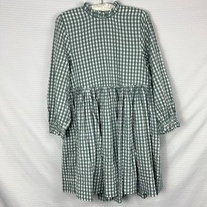 NWT Free People Teal Gingham Tunic Dress